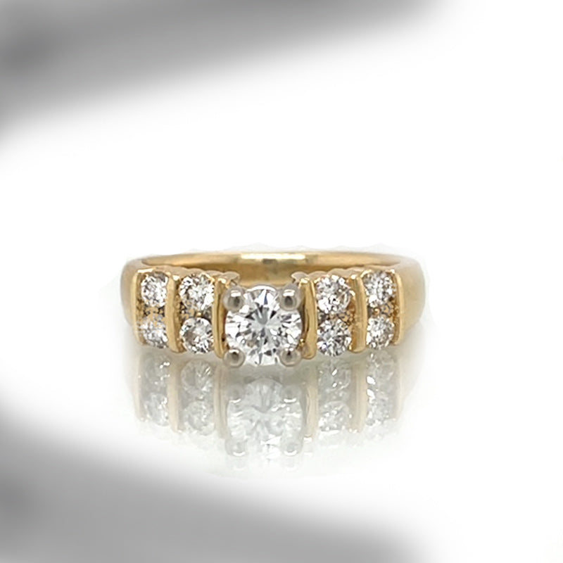 Estate 14K Yellow Gold Diamond Engagement Ring