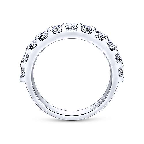Gabriel & Co. 14k White Gold 0.94ctw 11 Stone Shared Prong Diamond Wedding Ring