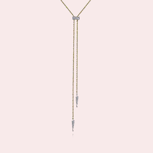Gabriel & Co. 14kt Yellow-Gold Y Knots Necklace