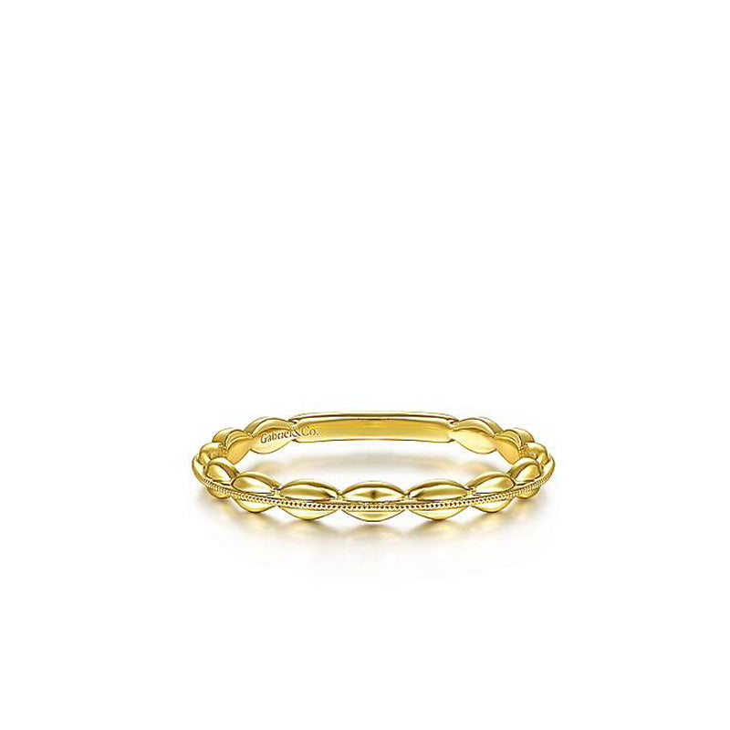 Gabriel & Co. 14K Yellow Gold Oval Stackable Ring