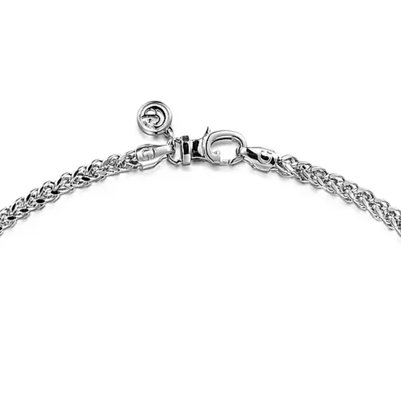 Gabriel & Co. Men's Sterling Silver Wheat Chain Necklace