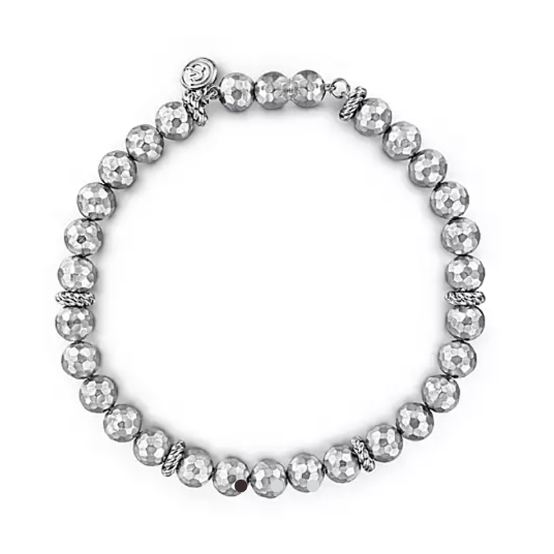 Gabriel & Co. Men's Sterling Silver Bead Bracelet