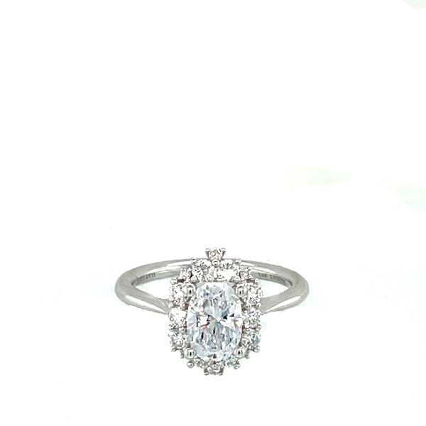 Gabriel & Co 14K White Gold Oval Diamond Engagement Ring
