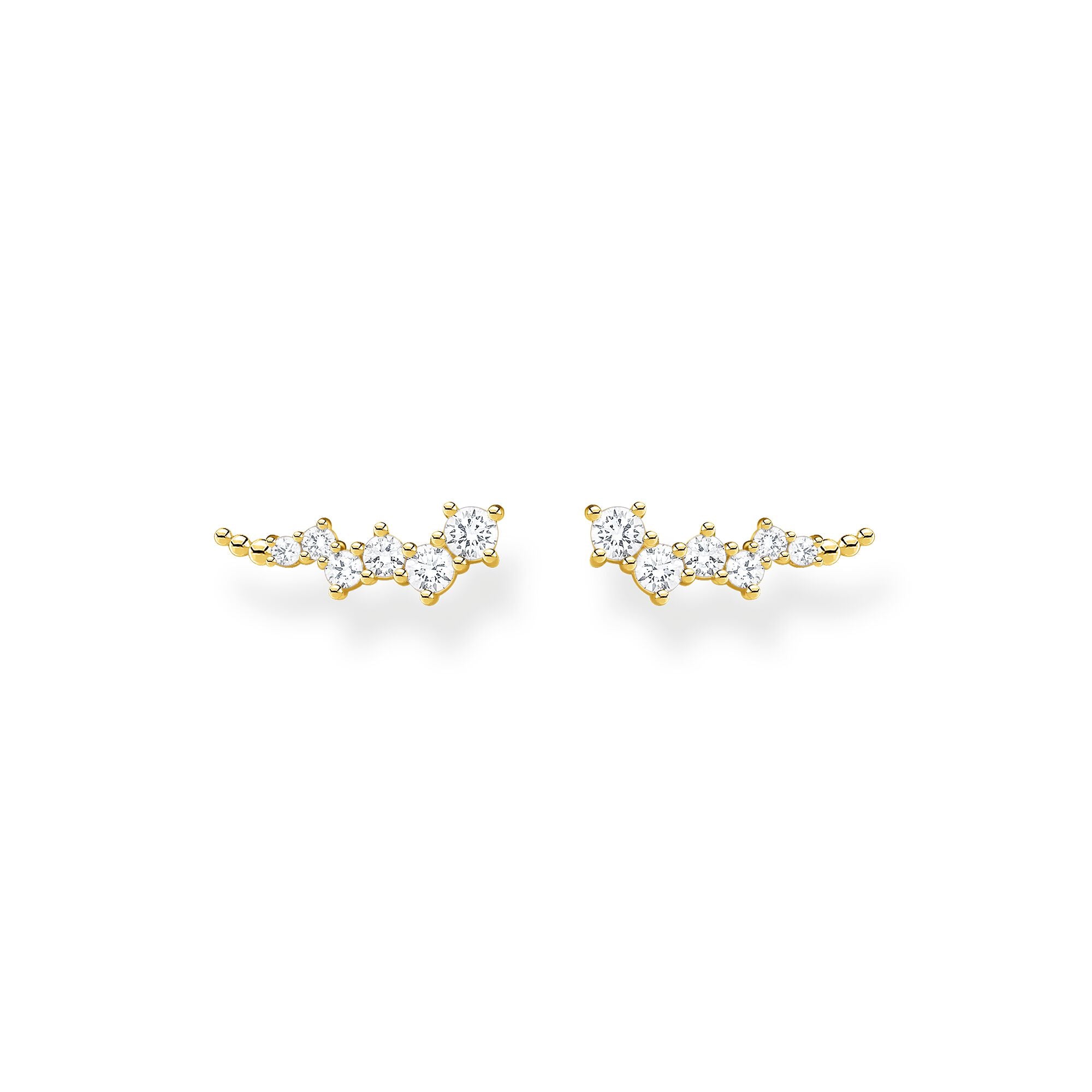 Thomas Sabo, Sterling Silver, Yellow Gold Plated, Cubic Zirconia, Multi Stone, Earring Climbers, Ottawa