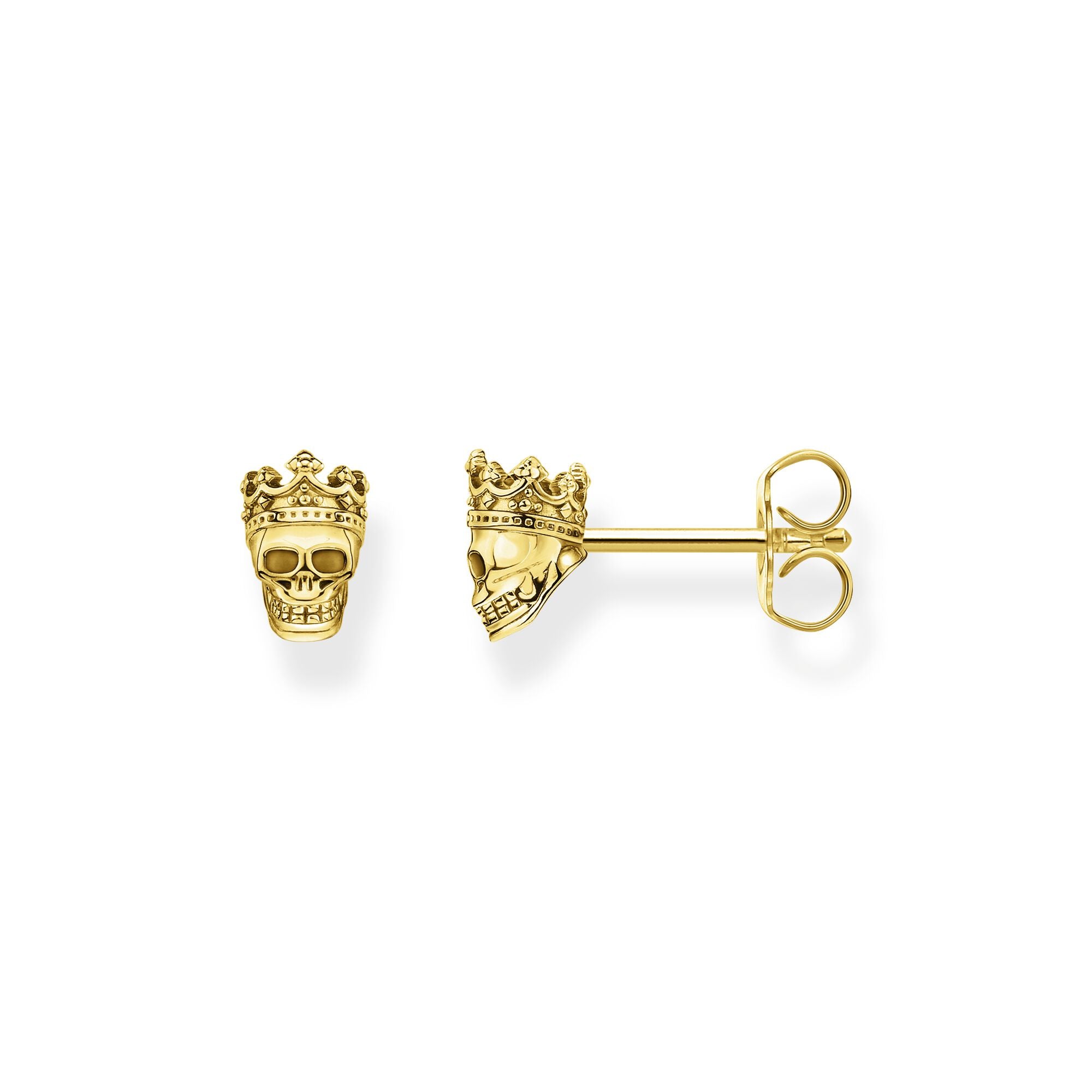Thomas Sabo 18k Gold Plated Skull Ear Studs