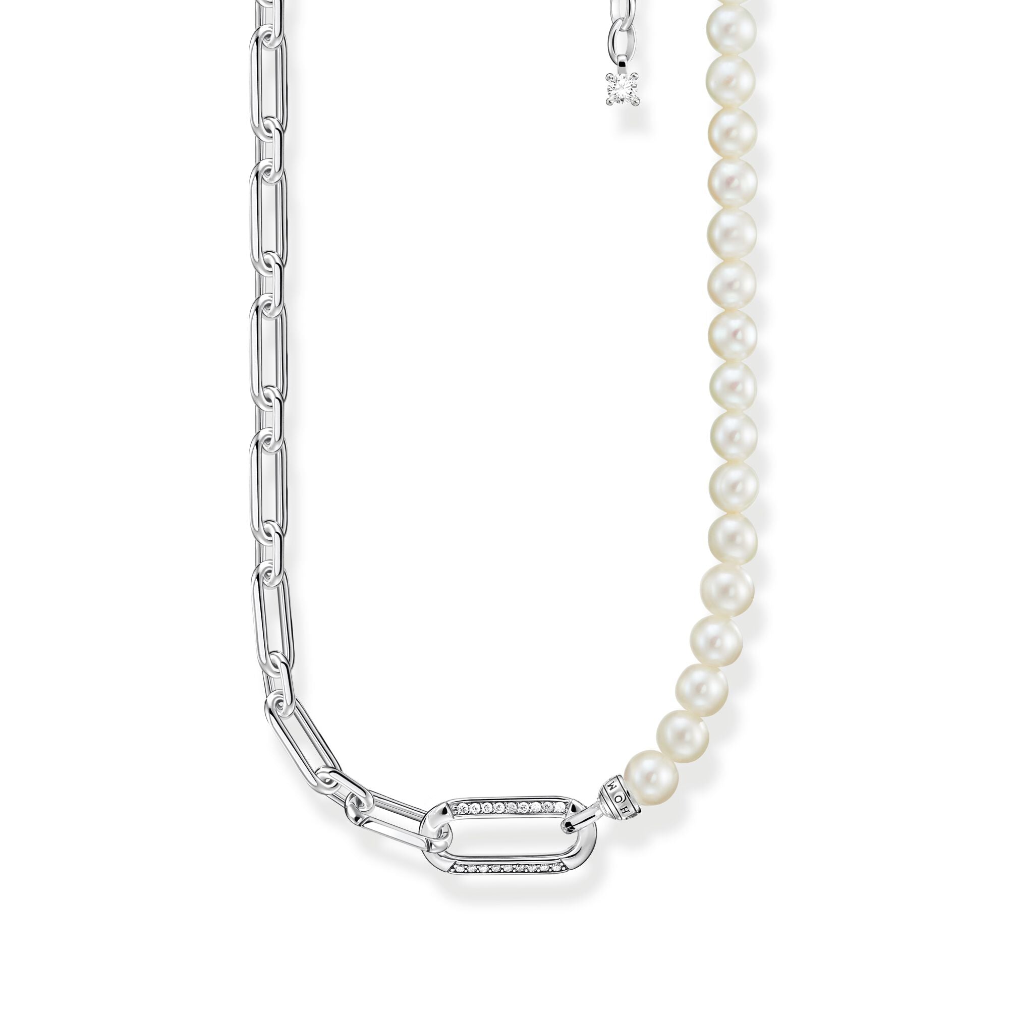 Thomas Sabo Sterling Silver Chain and Pearl Necklace