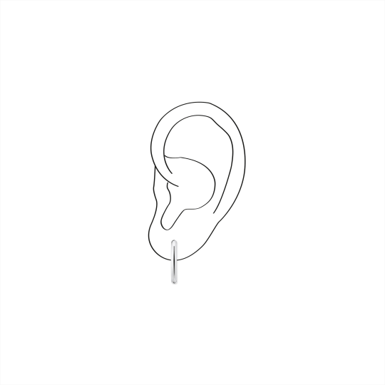 Thomas Sabo, Sterling Silver, Single Hoop Earring, 15mm, Ottawa