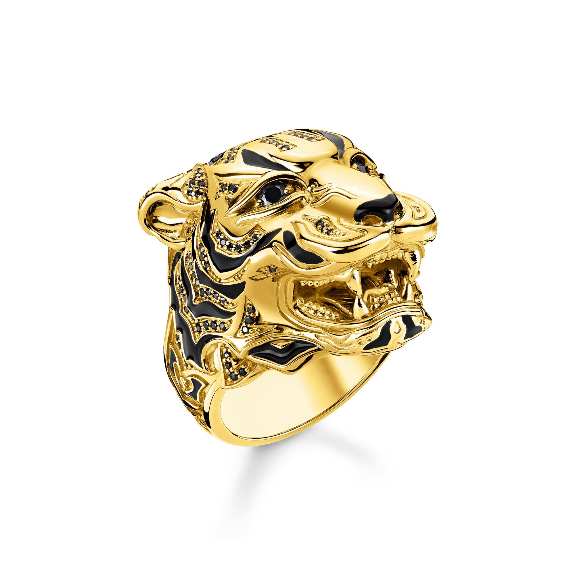 Thomas Sabo Yellow Gold Plated Tiger Ring