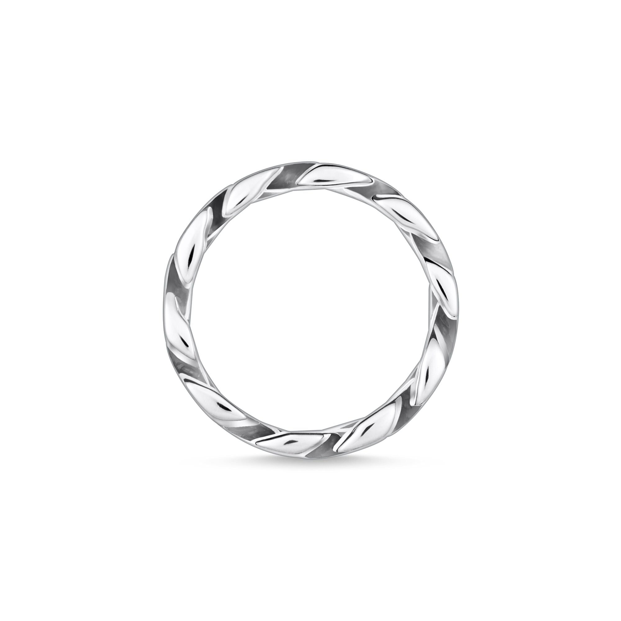 Thomas Sabo 925 Blackened Sterling Silver Link Chain Ring from the side