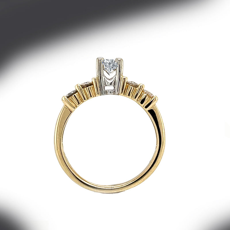 Estate 14K Yellow Gold Diamond Engagement Ring