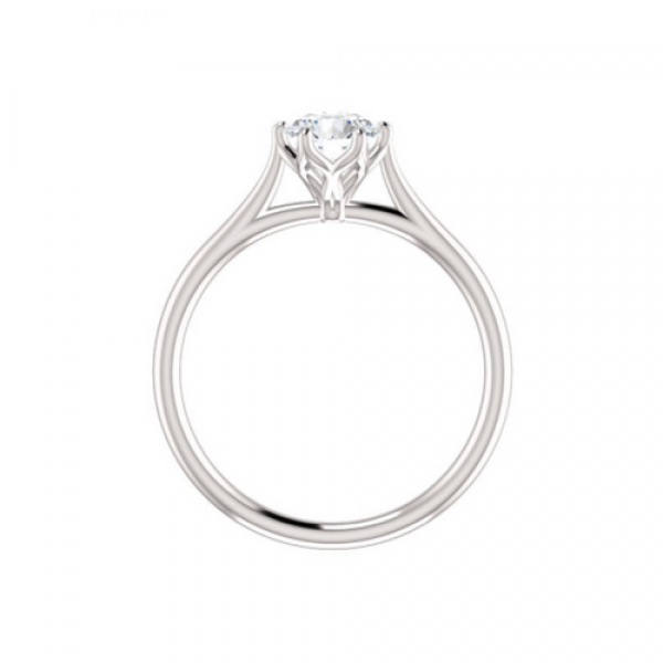 Classic round, 6-claw solitaire engagement ring