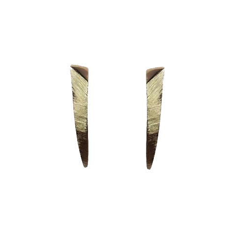 Marcello Pane Brushed 18k Yellow Gold Vermeil Thorn Earring
