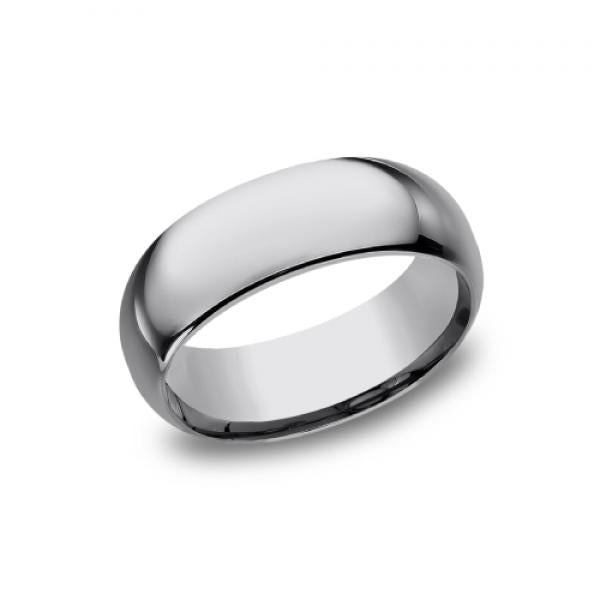 8mm high polish tungsten dome style ring