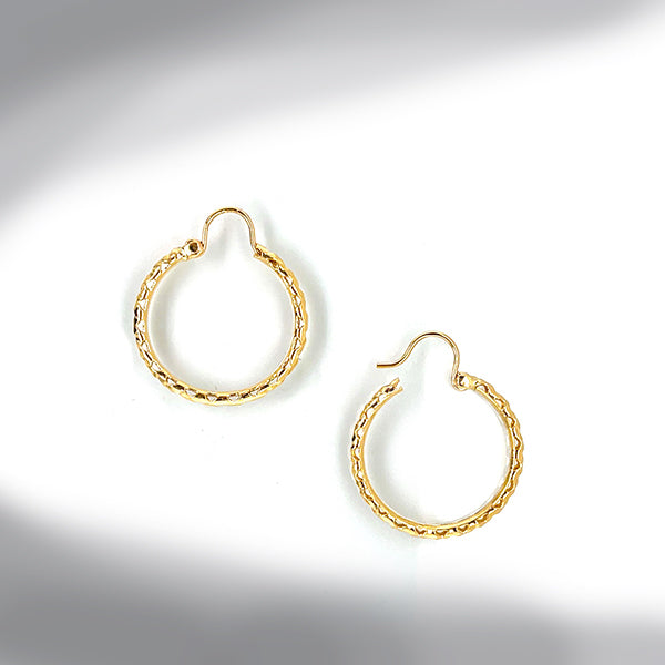 Estate 14K Yellow Gold Hoop Earrings