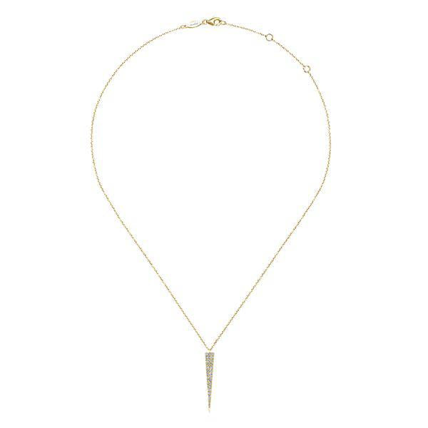 Gabriel & Co. 14k Yellow Gold Spike Diamond Necklace