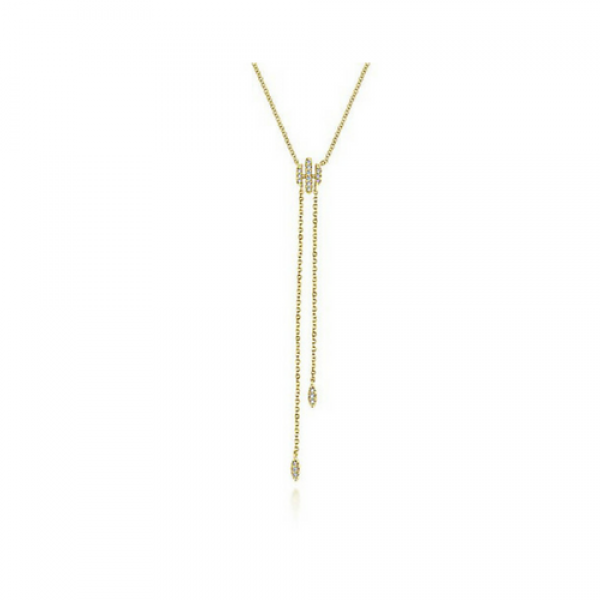 Gabriel & Co. 14kt Yellow-Gold Y Knots Necklace