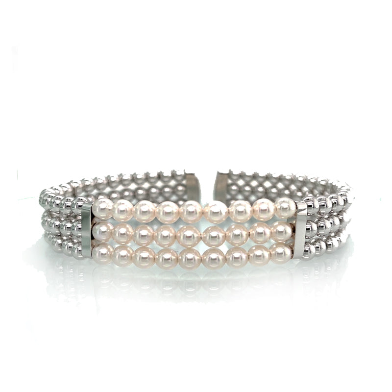 Majorica Designer Pearl Bangle Bracelet