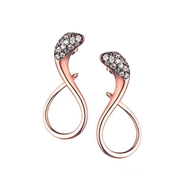 Marcello Pane 18k Rose Gold Vermeil Serpent Earrings