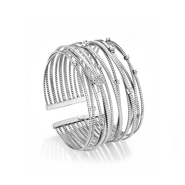 Marcello Pane Sterling Silver And CZ Bracelet