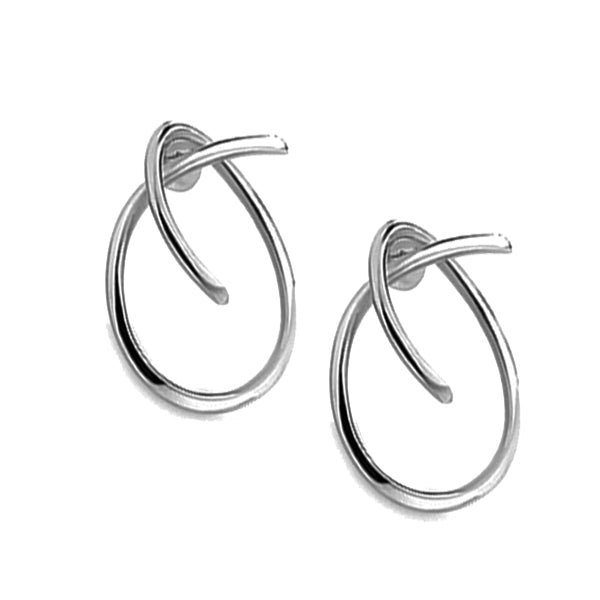 Marcello Pane Sterling Silver Knot Hoops – TrueBijoux