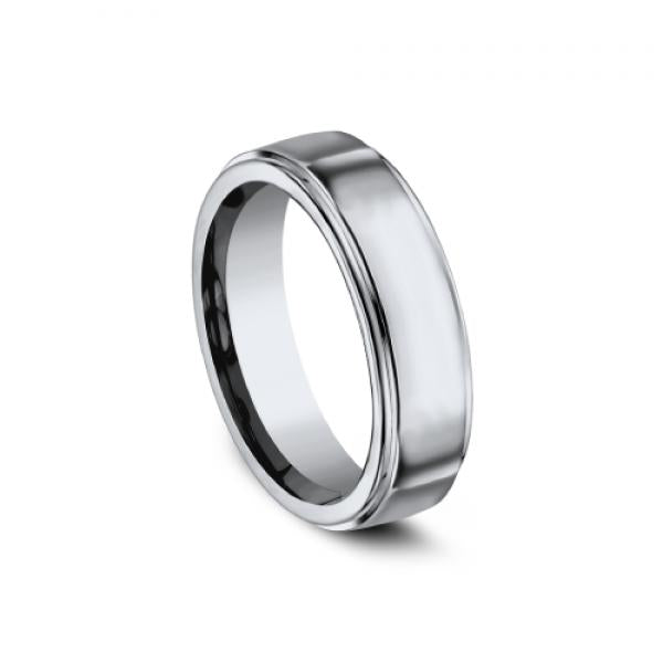 7mm high polish titanium ring