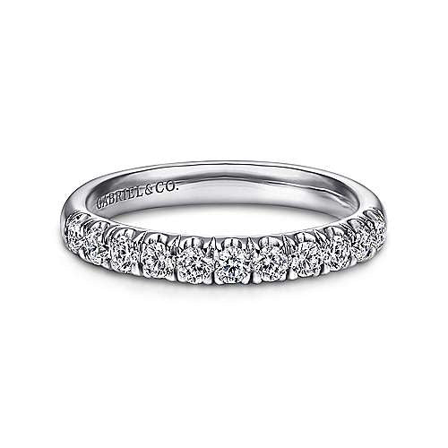 Gabriel and Co 11 diamond French Pave set wedding ring