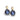 Petit Bijoux 18k Yellow Gold Plate Sterling Silver Gum Drop Labradorite and Rose Quartz Earrings
