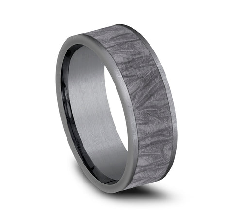 Benchmark 7mm Grey Tantalum Sculpted Wedding Ring