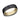 6.5mm 14 karat yellow gold and black tantalum ring with pebble finish