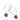 Petit Bijoux 18k Rose Gold Plate Sterling Silver Amethyst Drop Earrings