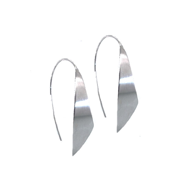 Sterling Silver Curl Shape Hoop Earrings