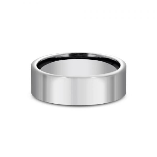 7mm tungsten high polish flat ring
